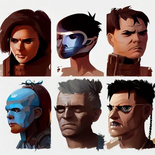 Image similar to face icon stylized minimalist mad max beyond thunderdome, loftis, cory behance hd by jesper ejsing, by rhads, makoto shinkai and lois van baarle, ilya kuvshinov, rossdraws global illumination