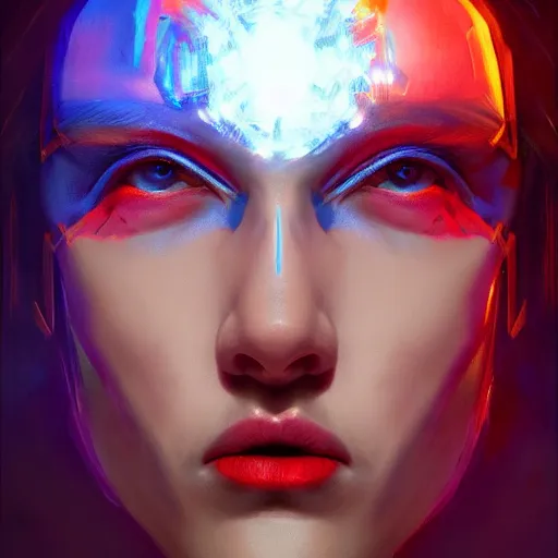 Image similar to the mirror man, portrait, fantasy, beautiful face, vivid colors, elegant, concept art, sharp focus, digital art, hyper - realistic, 4 k, unreal engine, highly detailed, hd, dramatic lighting by brom, trending on artstation