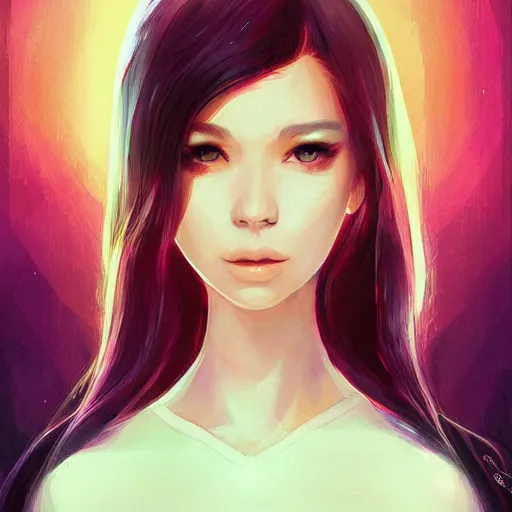 Image similar to portrait of teen girl, art by Ross tran