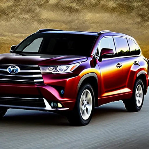 Prompt: product photo concept for a simple minimalist suv like a toyota highlander designed by apple inc,