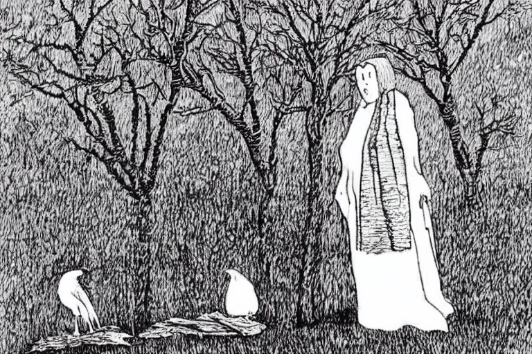 Image similar to a picture by edward gorey