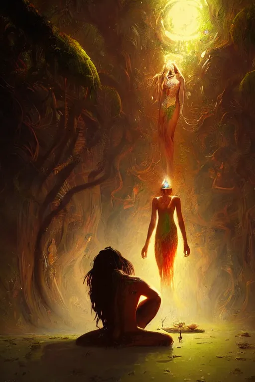 Image similar to The Ayahuasca Spirit, by Greg Rutkowski