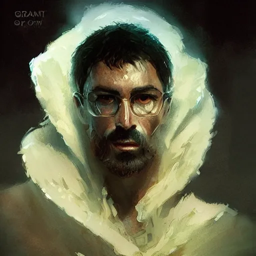 Prompt: coronavirus if be a man, by greg rutkowski portrait