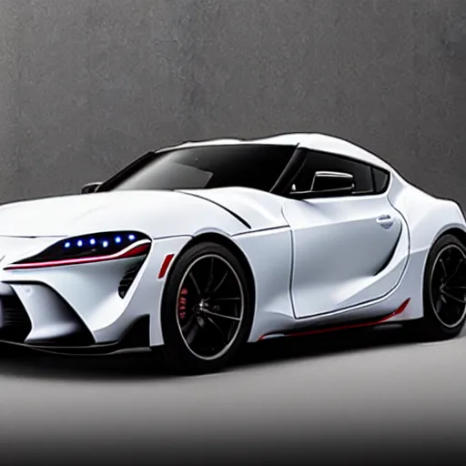 Prompt: official photograph of the 2033 Toyota Supra Crossover, dramatic lighting, highly detailed render