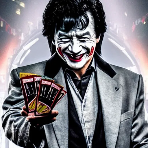 Image similar to jackie chan as joker