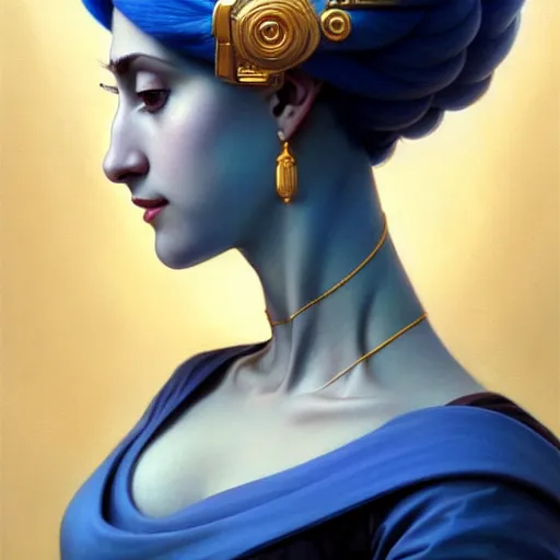 Image similar to marge simpson, intricate, elegant, highly detailed, digital painting, artstation, concept art, smooth, sharp focus, illustration, art by artgerm and greg rutkowski and alphonse mucha and william - adolphe bouguereau