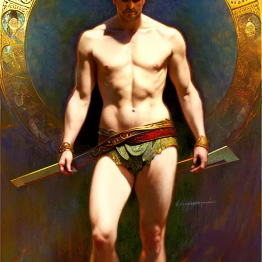 Prompt: attractive bradley james as lucifer morningstar, whole body in frame, natural lighting, path traced, highly detailed, high quality, digital painting, by gaston bussiere, craig mullins, alphonse mucha j. c. leyendecker
