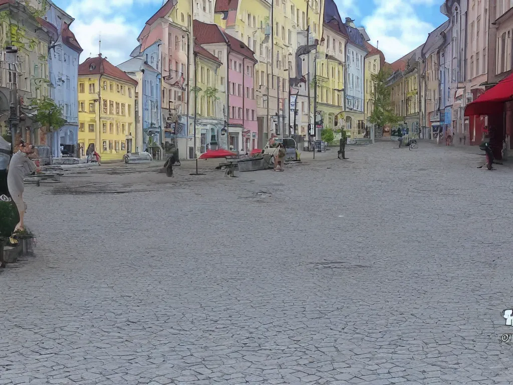 Image similar to Estonia Tartu streets as a PS1 first person video game