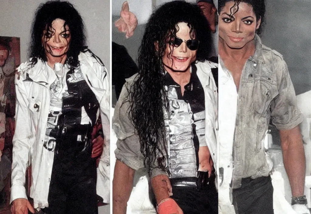 Image similar to michael jackson after years of steroid use