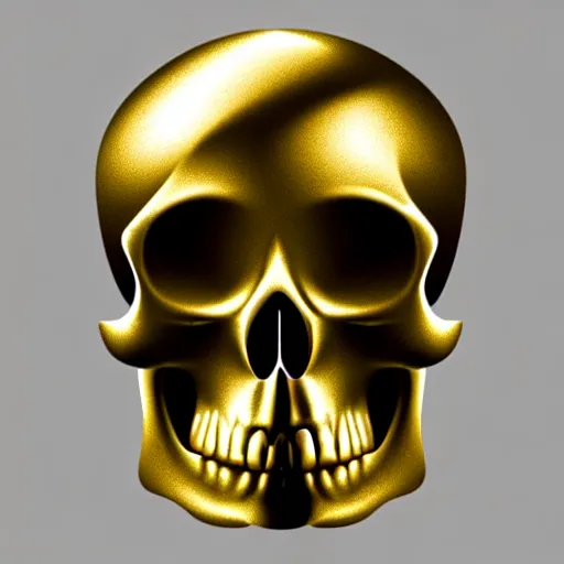 Image similar to marble scull with curved gold texture