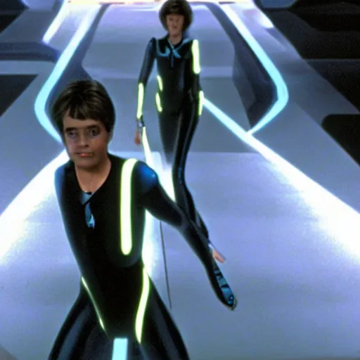 Prompt: a still from Tron (1982)