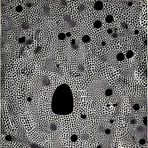 Prompt: Alice in Wonderland in the style of yayoi Kusama and Möbius
