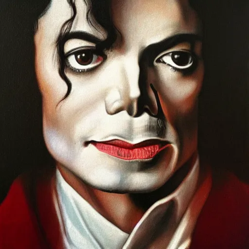 a portrait of Michael Jackson, facing front, by Rogier | Stable ...