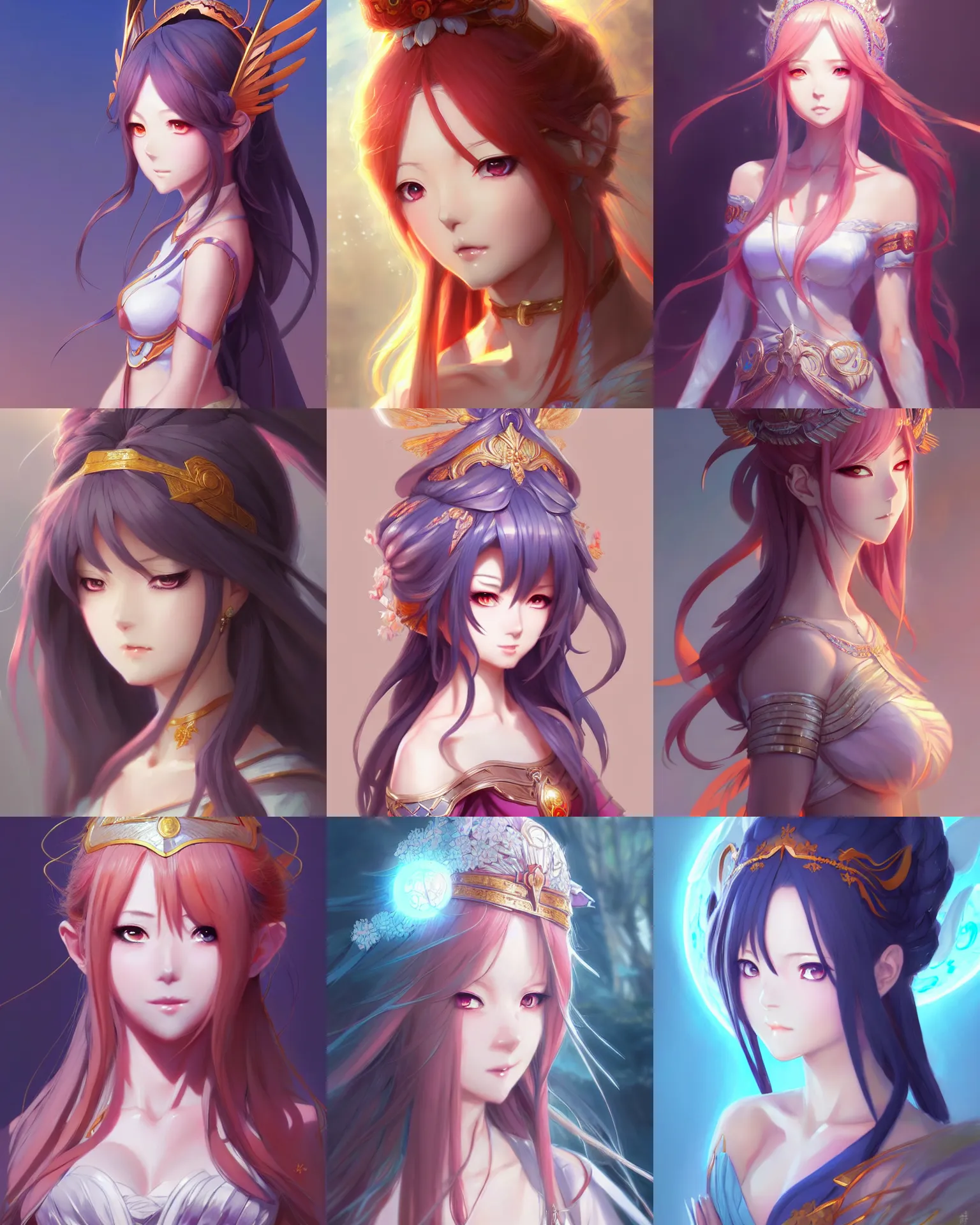Prompt: character concept art of an anime goddess of dawn | | cute - fine - face, pretty face, realistic shaded perfect face, fine details by stanley artgerm lau, wlop, rossdraws, james jean, andrei riabovitchev, marc simonetti, and sakimichan, trending on artstation