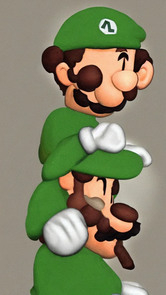 Prompt: Luigi from supermario as a world war I soldier, photograph, colorized, damaged