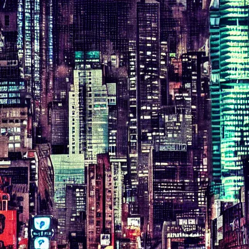 Image similar to big - l gritty nyc cityscape cyberpunk