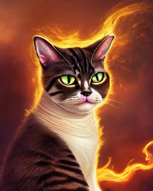 Firestar Cat Warrior Cats Hyper Realistic · Creative Fabrica