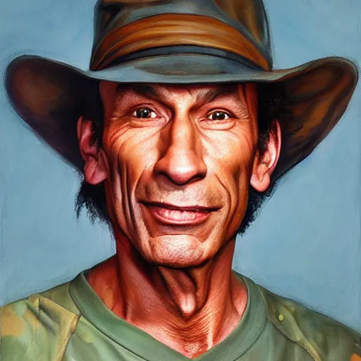 Prompt: ernest p worrell portrait painting, hyper real