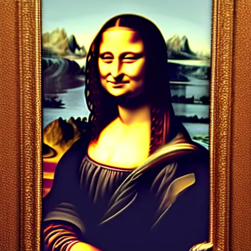 Prompt: hyperrealistic painting of a marble bust of mona lisa, smooth light from upper left, dark background, by artgerm and greg rutkowski, masterpiece