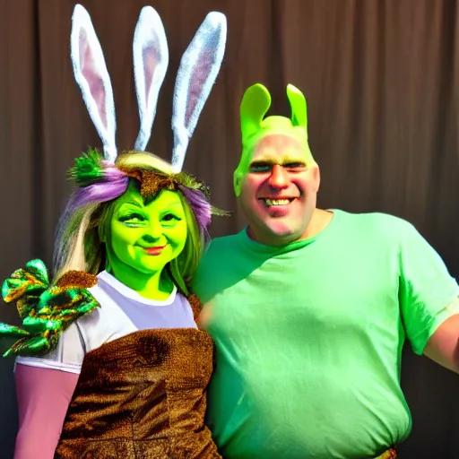 Prompt: Easter bunny as Shrek