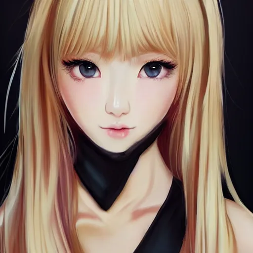 Prompt: realistic beautiful gorgeous natural cute Blackpink Lalisa Manoban blonde hair cute fur blonde cat ears in virgin killer outfit golden eyes artwork drawn full HD 4K highest quality in artstyle by professional artists WLOP, Taejune Kim, Guweiz, ArtGerm on Artstation Pixiv