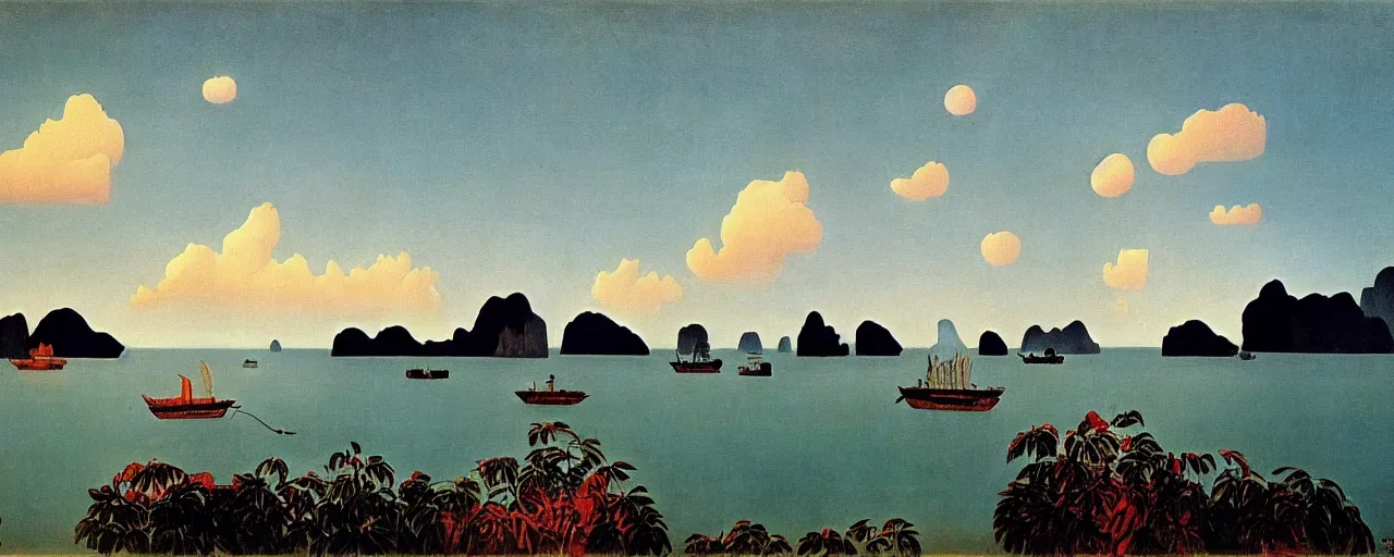 Image similar to Halong bay by Henri Rousseau