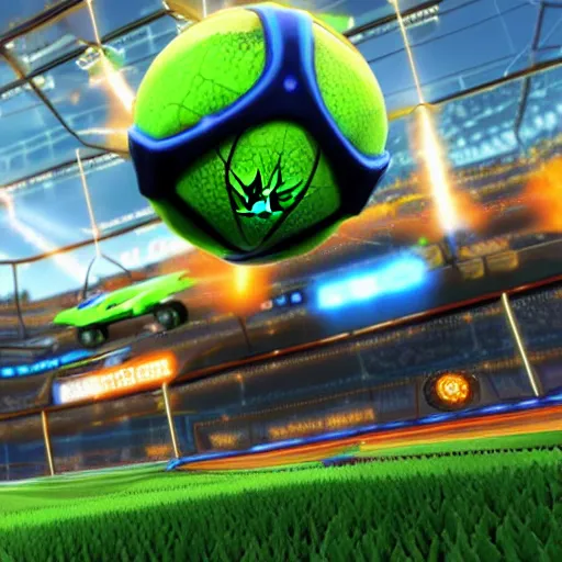 Prompt: cannabis leaf plays rocket league, highly detailed, 8 k