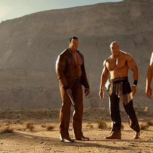 the good, the bad, the ugly with dwayne johnson, | Stable Diffusion ...