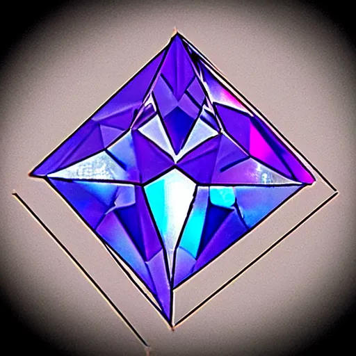 Image similar to A diamond made of bismuth