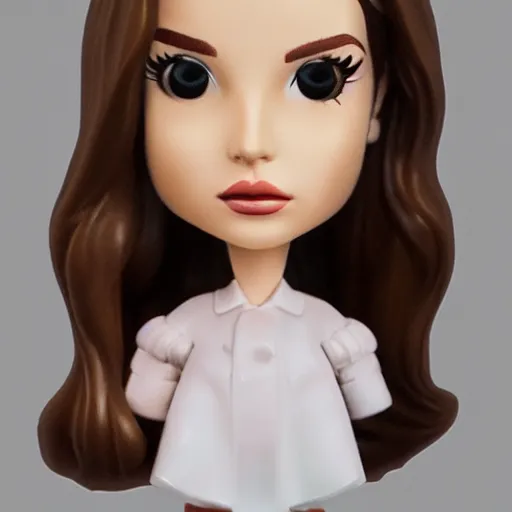 Image similar to Lana del rey funko pop, photorealistic, studio