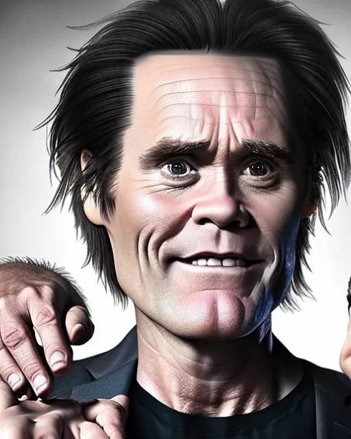 Prompt: jim carrey in kidding, hyper realism, epic composition, high detail, professional photo, photorealistic, extremely detailed,