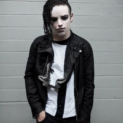 Image similar to cylian murphy wearing emo clothes