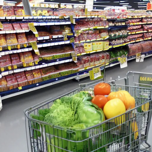 Prompt: gandalf buy groceries at cosco, photo, dslr