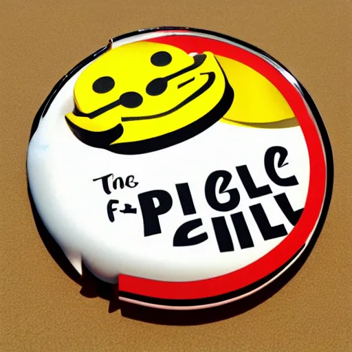 Image similar to the new futuristic Pringles logo, 3d render