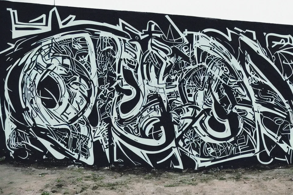 Image similar to alien typography and graffiti