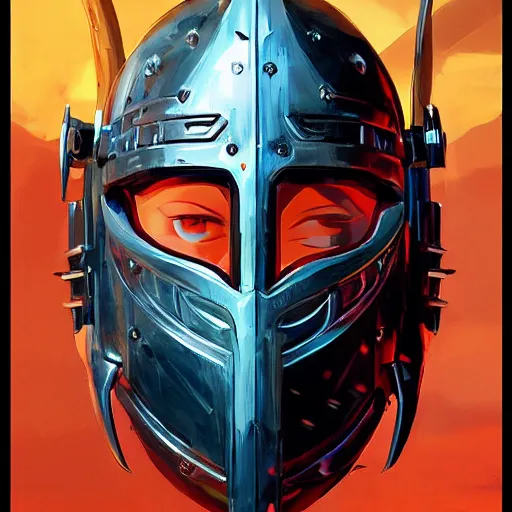 Image similar to cyberpunk viking helmet mask warrior goddess robot ninja fantasy, art gta 5 cover, official fanart behance hd artstation by jesper ejsing, by rhads, makoto shinkai and lois van baarle, ilya kuvshinov, ossdraws