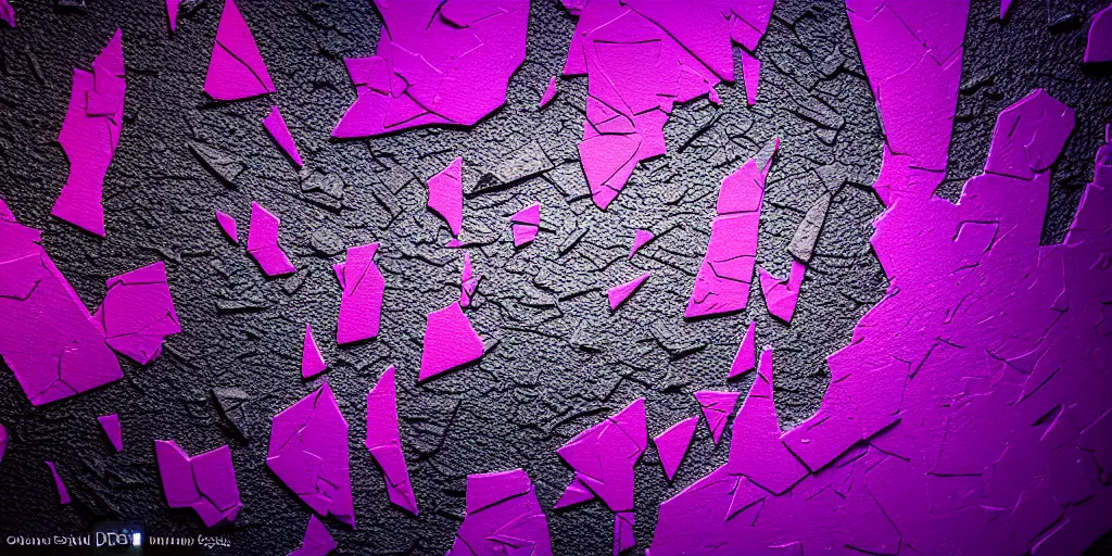 Image similar to 3D statue!!!, purple shattered paint!, glowing lava!!!, conglomerate!, slush!!, organized composition!, abstract!, black backdrop!, 4k!, award-winning photo!!!!