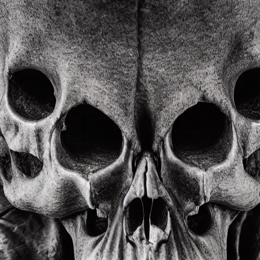 Image similar to A skull of a weird alien creature, intricate, bones, 35mm, photorealistic, realistic, depth of field, photography, high definition, 8k