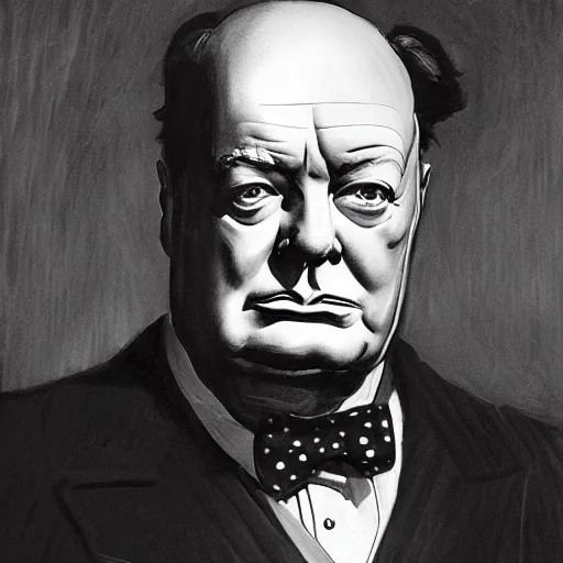 Image similar to winston churchill as iron man, highly detailed, full length portrait, photorealistic face, hd