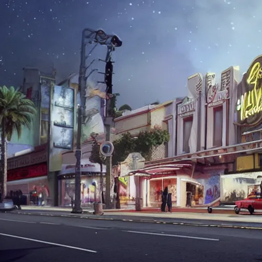 Image similar to realistic renderings of hollywood scenes