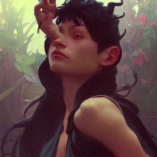 Image similar to gorillaz, intricate, elegant, highly detailed, digital painting, artstation, concept art, smooth, sharp focus, illustration, art by artgerm and greg rutkowski and alphonse mucha and william - adolphe bouguereau