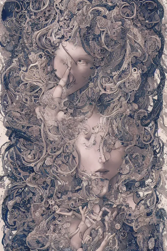 Image similar to collection of beautiful celestial females exposed in cryo chamers , by James Jean, intricate, elegant, highly detailed, centered , digital art