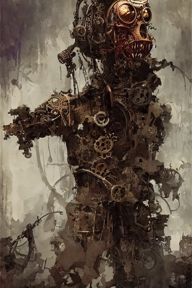 Image similar to steampunk zombie by craig mullins