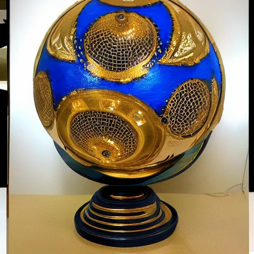 Image similar to a golden sphere handpainted, hyper detailed, lighting from the side