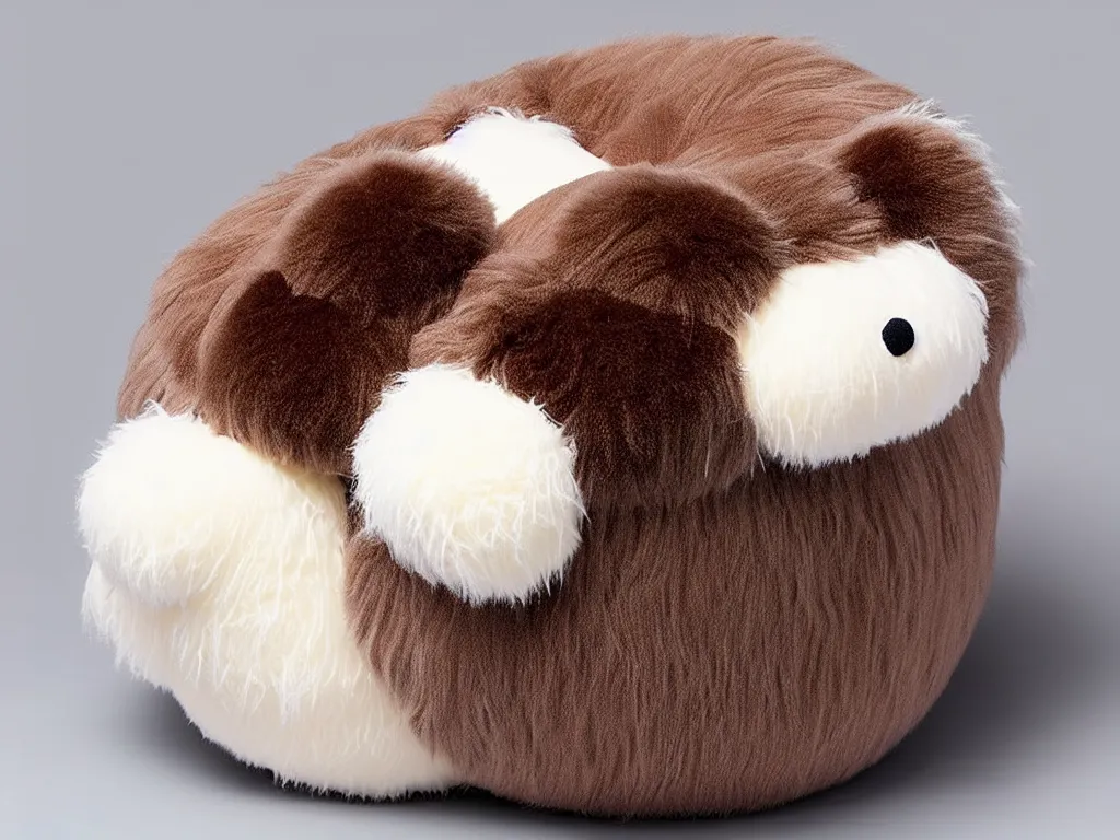 Image similar to a fuzzy plush round critter, product photo