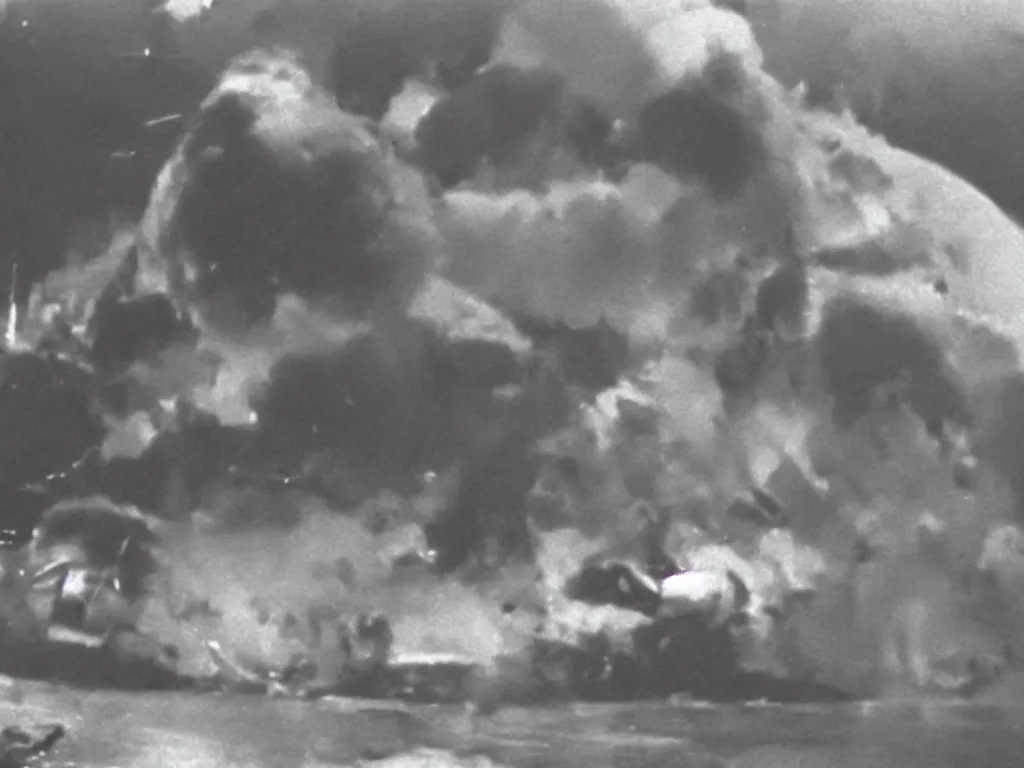 Image similar to Snorlax as the Hindenburg crashing, still from 1937 film reel