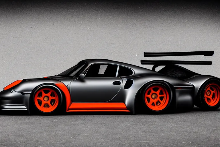 Prompt: porsche 959 from the future. GT3 RS. cyberpunk hypercar. photo realistic 35mm Khyzyl Saleem