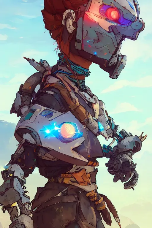 Image similar to combination suit armor aloy horizon forbidden west horizon zero dawn robot ninja mask helmet backpack tribal, art gta 5 comics, official fanart behance hd artstation by jesper ejsing, by rhads, makoto shinkai and lois van baarle, ilya kuvshinov, ossdraws radiating a glowing aura cgi rtx 2 0 2 2