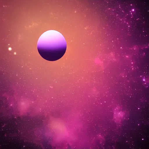Image similar to a closeup of a lonely purple planet floating alone in the vast blackness of deep space, digital art, photorealistic, detailed, trending on artstation, closeup photo