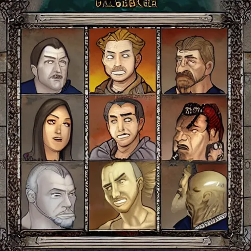 Image similar to character portrait from baldurs gate
